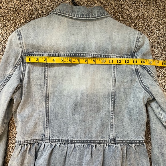 Kancan Peplum Denim Jacket Size Medium 